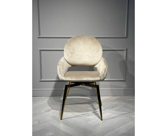 Стул обеденный Виола BS1377-BG-2, бежевый/золото, изображение 6 | Интернет магазин мебели и декора LifeDekor