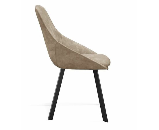 Стул DikLine 246 поворотный, AM2 крем, ножки черные, изображение 3 | Интернет магазин мебели и декора LifeDekor