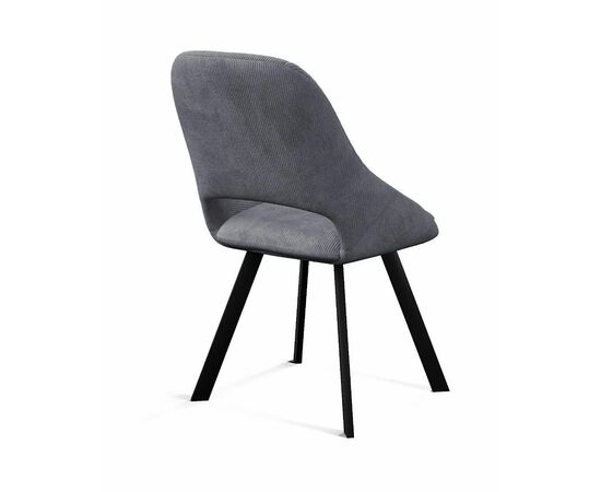 Стул DikLine 247 поворотный, AN15 серый, ножки черные, изображение 4 | Интернет магазин мебели и декора LifeDekor