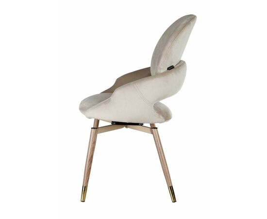 Стул обеденный Виола BS1377-BG-4, бежевый/орех, изображение 4 | Интернет магазин мебели и декора LifeDekor