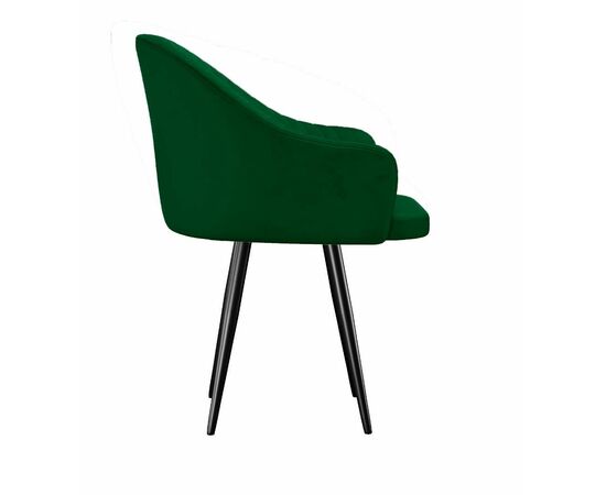 Стул DikLine 439 поворотный, K13 изумруд, ножки черные, изображение 3 | Интернет магазин мебели и декора LifeDekor