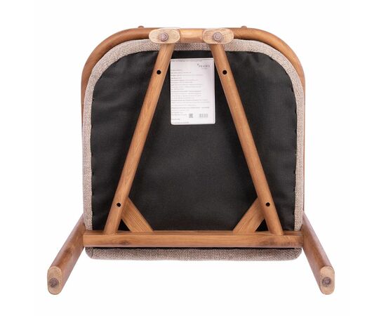 Стул Rich рогожка латте с ножками цвета орех, изображение 11 | Интернет магазин мебели и декора LifeDekor