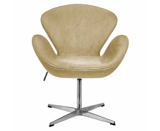 Кресло SWAN STYLE CHAIR карамельный, искусственная замша, изображение 2 | Интернет магазин мебели и декора LifeDekor