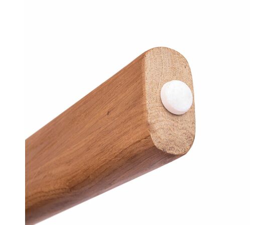 Стул полубарный Rich рогожка бежево-голубая с ножками цвета орех, изображение 8 | Интернет магазин мебели и декора LifeDekor