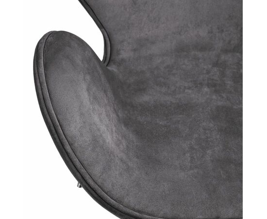 Кресло SWAN STYLE CHAIR тёмно-серый, искусственная замша, изображение 5 | Интернет магазин мебели и декора LifeDekor