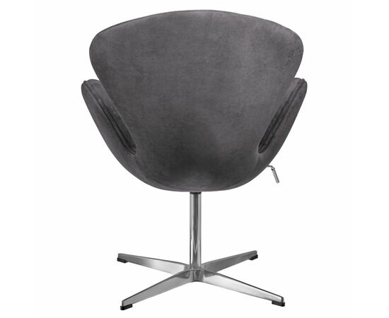 Кресло SWAN STYLE CHAIR тёмно-серый, искусственная замша, изображение 4 | Интернет магазин мебели и декора LifeDekor