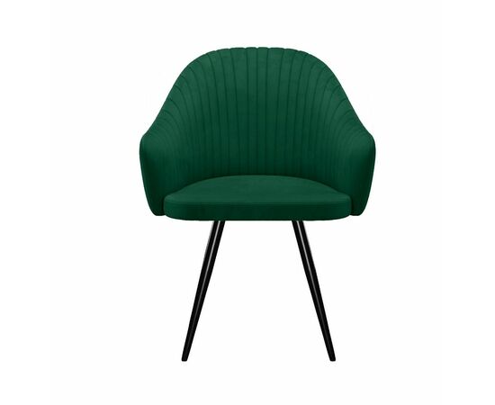 Стул DikLine 439 поворотный, K13 изумруд, ножки черные, изображение 2 | Интернет магазин мебели и декора LifeDekor