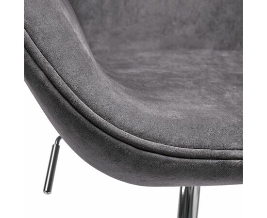 Кресло SWAN STYLE CHAIR тёмно-серый, искусственная замша, изображение 7 | Интернет магазин мебели и декора LifeDekor