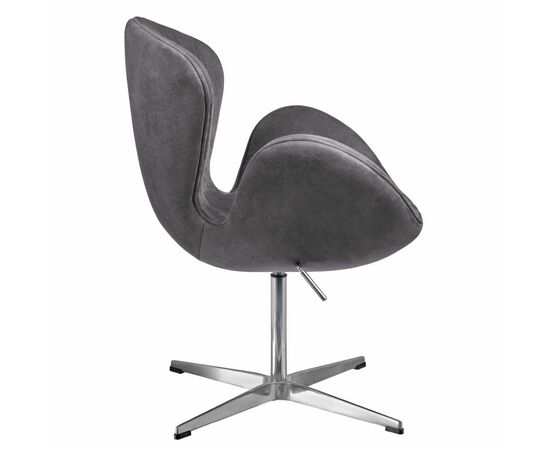 Кресло SWAN STYLE CHAIR тёмно-серый, искусственная замша, изображение 3 | Интернет магазин мебели и декора LifeDekor