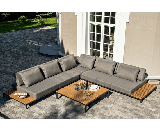 "Амальфия" трансформирующаяся лаунж-зона из алюминия, цвет графит | Интернет магазин мебели и декора LifeDekor