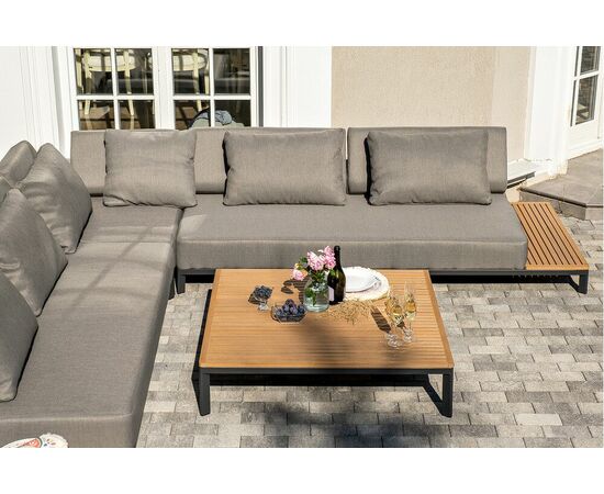 "Амальфия" трансформирующаяся лаунж-зона из алюминия, цвет графит, изображение 5 | Интернет магазин мебели и декора LifeDekor