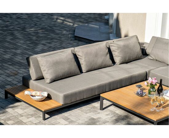 "Амальфия" трансформирующаяся лаунж-зона из алюминия, цвет графит, изображение 6 | Интернет магазин мебели и декора LifeDekor