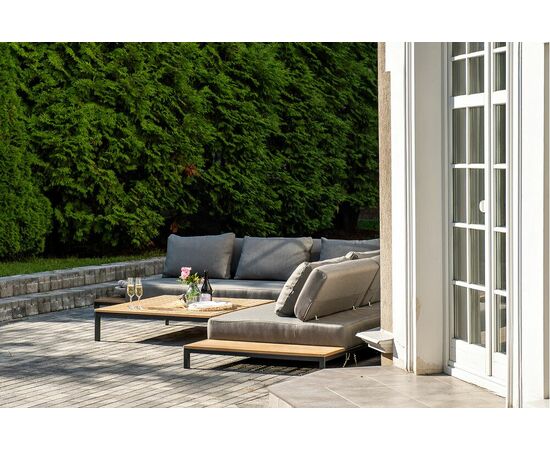 "Амальфия" трансформирующаяся лаунж-зона из алюминия, цвет графит, изображение 9 | Интернет магазин мебели и декора LifeDekor