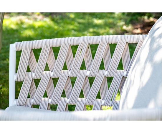 "Форли" лаунж-зона 4-местная плетеная из роупа (веревки), каркас алюминиевый светло-серый, роуп серо-коричневый, изображение 15 | Интернет магазин мебели и декора LifeDekor