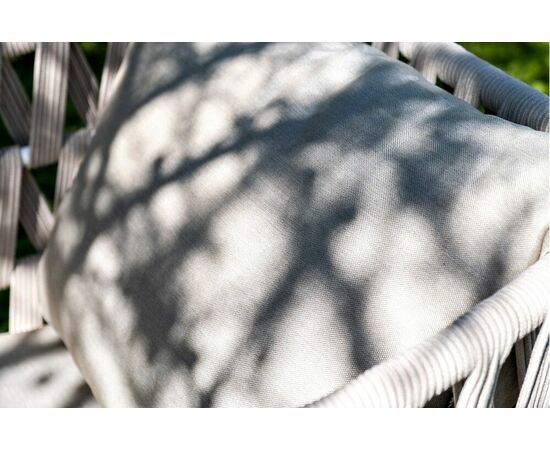 "Форли" лаунж-зона 4-местная плетеная из роупа (веревки), каркас алюминиевый светло-серый, роуп серо-коричневый, изображение 18 | Интернет магазин мебели и декора LifeDekor