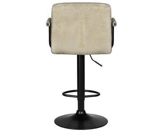 Стул барный DOBRIN KRUGER ARM BLACK, бежевый вельвет (LAR-E2041-04), Вариант: бежевый вельвет (LAR-E2041-04), изображение 5 | Интернет магазин мебели и декора LifeDekor