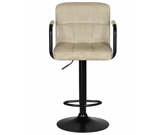 Стул барный DOBRIN KRUGER ARM BLACK, бежевый вельвет (LAR-E2041-04), Вариант: бежевый вельвет (LAR-E2041-04), изображение 6 | Интернет магазин мебели и декора LifeDekor