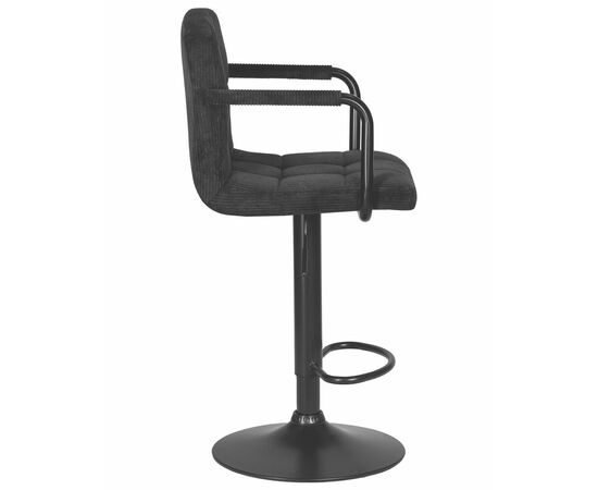 Стул барный DOBRIN KRUGER ARM BLACK, черный вельвет (LAR-E2041-52), Вариант: черный вельвет (LAR-E2041-52), изображение 3 | Интернет магазин мебели и декора LifeDekor
