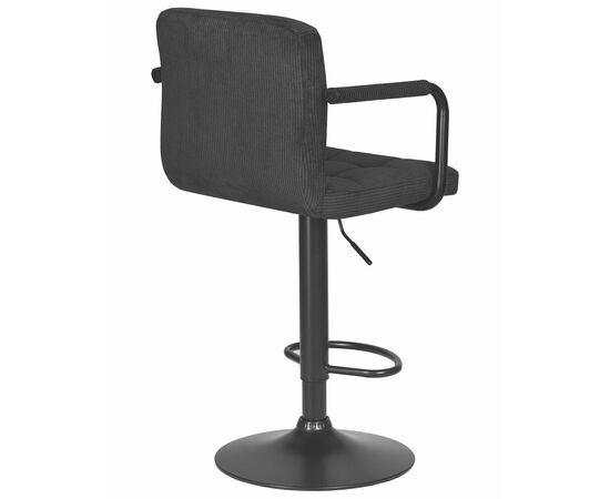 Стул барный DOBRIN KRUGER ARM BLACK, черный вельвет (LAR-E2041-52), Вариант: черный вельвет (LAR-E2041-52), изображение 4 | Интернет магазин мебели и декора LifeDekor