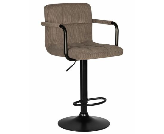 Стул барный DOBRIN KRUGER ARM BLACK, какао вельвет (LAR-E2041-05), Вариант: какао вельвет (LAR-E2041-05) | Интернет магазин мебели и декора LifeDekor