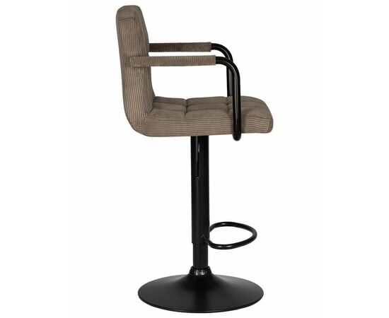 Стул барный DOBRIN KRUGER ARM BLACK, какао вельвет (LAR-E2041-05), Вариант: какао вельвет (LAR-E2041-05), изображение 3 | Интернет магазин мебели и декора LifeDekor