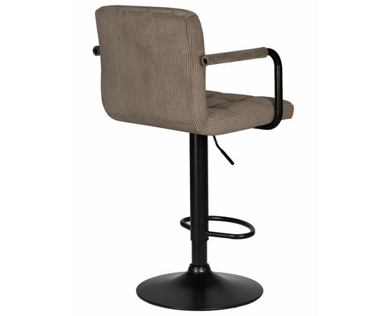 Стул барный DOBRIN KRUGER ARM BLACK, какао вельвет (LAR-E2041-05), Вариант: какао вельвет (LAR-E2041-05), изображение 4 | Интернет магазин мебели и декора LifeDekor