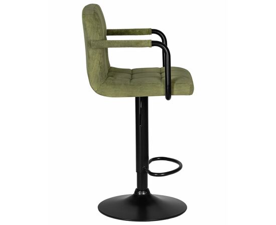 Стул барный DOBRIN KRUGER ARM BLACK, зеленый вельвет (LAR-E2041-7), Вариант: зеленый вельвет (LAR-E2041-7), изображение 3 | Интернет магазин мебели и декора LifeDekor