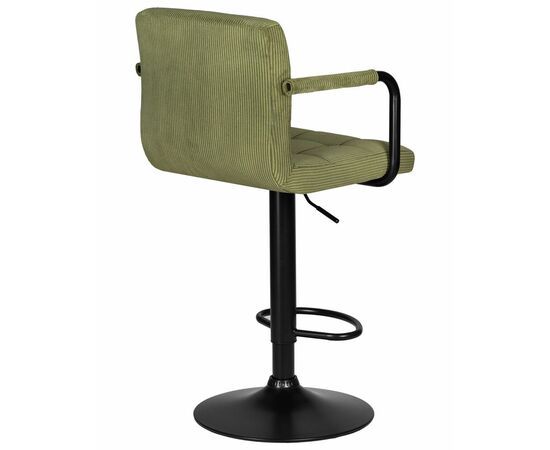 Стул барный DOBRIN KRUGER ARM BLACK, зеленый вельвет (LAR-E2041-7), Вариант: зеленый вельвет (LAR-E2041-7), изображение 4 | Интернет магазин мебели и декора LifeDekor
