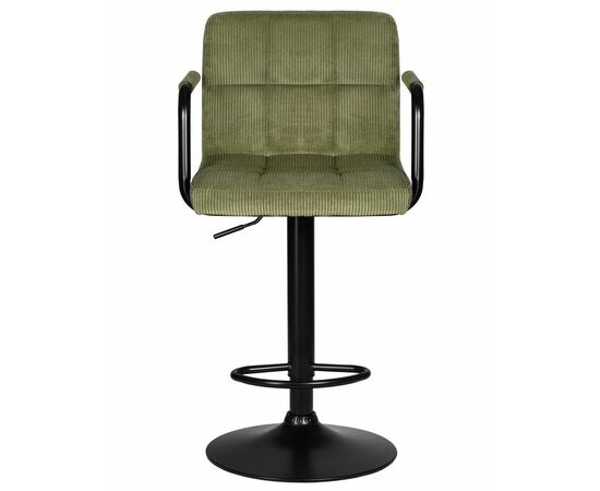 Стул барный DOBRIN KRUGER ARM BLACK, зеленый вельвет (LAR-E2041-7), Вариант: зеленый вельвет (LAR-E2041-7), изображение 6 | Интернет магазин мебели и декора LifeDekor