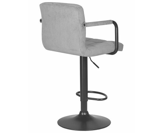 Стул барный DOBRIN KRUGER ARM BLACK, серый вельвет (LAR-E2041-25), Вариант: серый вельвет (LAR-E2041-25), изображение 4 | Интернет магазин мебели и декора LifeDekor