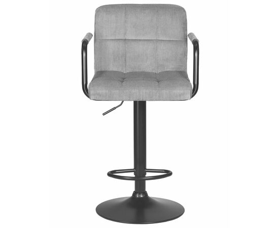 Стул барный DOBRIN KRUGER ARM BLACK, серый вельвет (LAR-E2041-25), Вариант: серый вельвет (LAR-E2041-25), изображение 6 | Интернет магазин мебели и декора LifeDekor