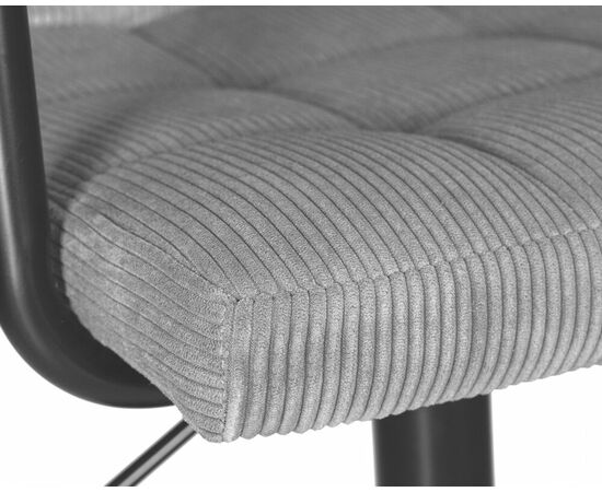 Стул барный DOBRIN KRUGER ARM BLACK, серый вельвет (LAR-E2041-25), Вариант: серый вельвет (LAR-E2041-25), изображение 7 | Интернет магазин мебели и декора LifeDekor