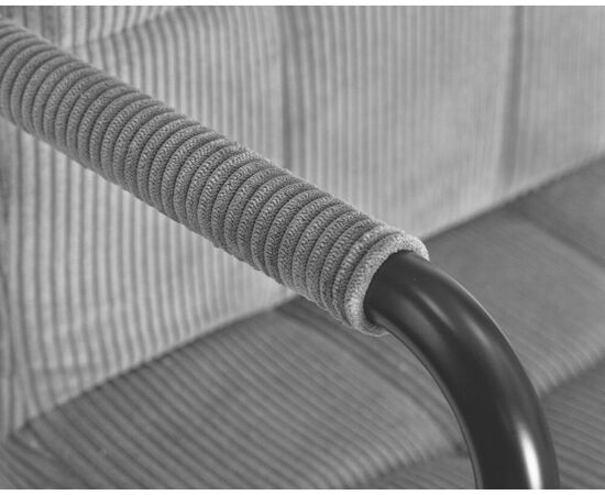 Стул барный DOBRIN KRUGER ARM BLACK, серый вельвет (LAR-E2041-25), Вариант: серый вельвет (LAR-E2041-25), изображение 9 | Интернет магазин мебели и декора LifeDekor