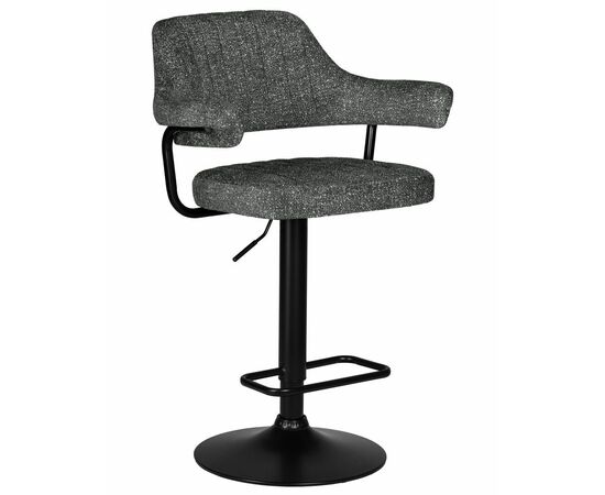 Стул барный DOBRIN CHARLY BLACK, серый твид (LEO11), Вариант: серый твид (LEO11) | Интернет магазин мебели и декора LifeDekor