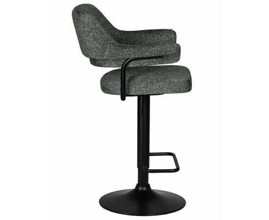 Стул барный DOBRIN CHARLY BLACK, серый твид (LEO11), Вариант: серый твид (LEO11), изображение 3 | Интернет магазин мебели и декора LifeDekor
