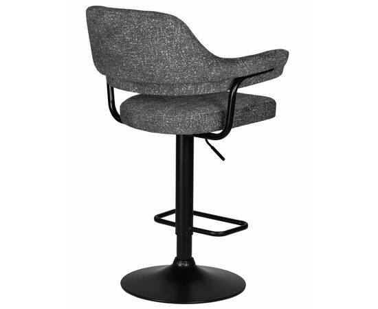 Стул барный DOBRIN CHARLY BLACK, серый твид (LEO11), Вариант: серый твид (LEO11), изображение 4 | Интернет магазин мебели и декора LifeDekor