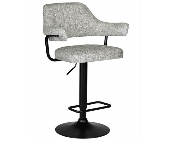 Стул барный DOBRIN CHARLY BLACK, светло-серый твид (LEO04), Вариант: светло-серый твид (LEO04) | Интернет магазин мебели и декора LifeDekor