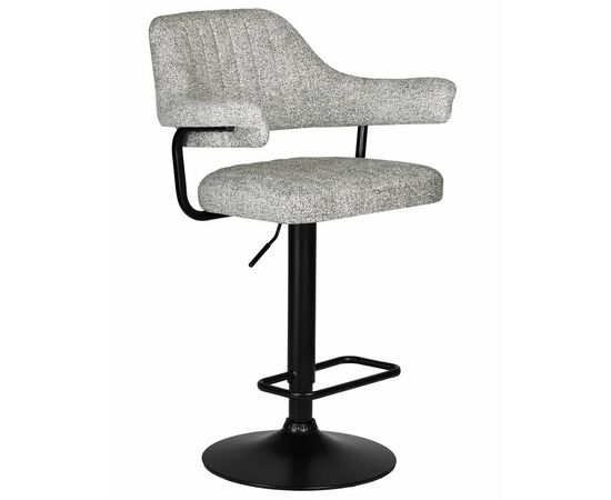 Стул барный DOBRIN CHARLY BLACK, светло-серый твид (LEO04), Вариант: светло-серый твид (LEO04), изображение 2 | Интернет магазин мебели и декора LifeDekor