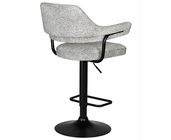Стул барный DOBRIN CHARLY BLACK, светло-серый твид (LEO04), Вариант: светло-серый твид (LEO04), изображение 4 | Интернет магазин мебели и декора LifeDekor