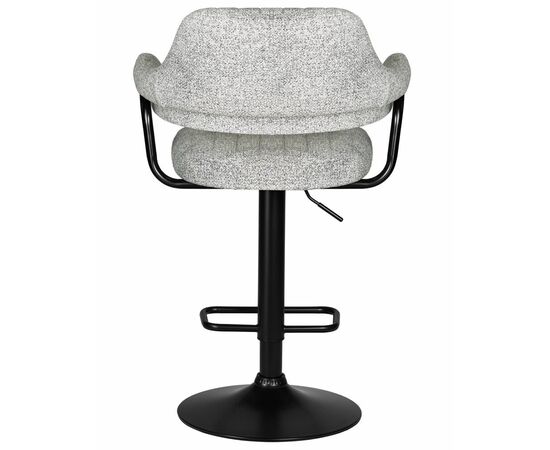 Стул барный DOBRIN CHARLY BLACK, светло-серый твид (LEO04), Вариант: светло-серый твид (LEO04), изображение 5 | Интернет магазин мебели и декора LifeDekor