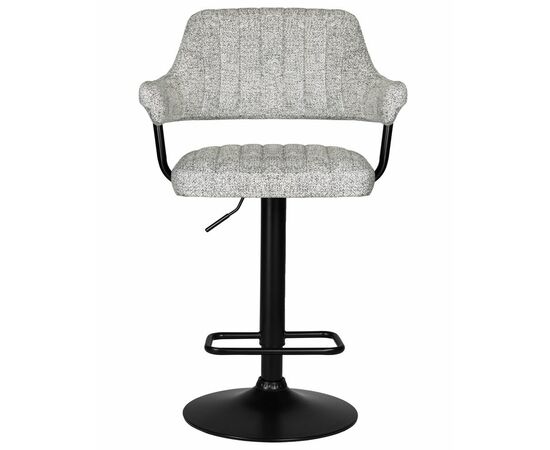 Стул барный DOBRIN CHARLY BLACK, светло-серый твид (LEO04), Вариант: светло-серый твид (LEO04), изображение 6 | Интернет магазин мебели и декора LifeDekor
