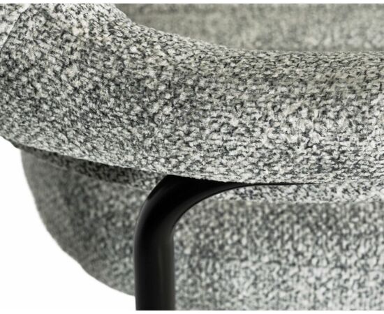 Стул барный DOBRIN CHARLY BLACK, светло-серый твид (LEO04), Вариант: светло-серый твид (LEO04), изображение 8 | Интернет магазин мебели и декора LifeDekor