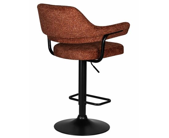 Стул барный DOBRIN CHARLY BLACK, терракотовый твид (LEO56), Вариант: терракотовый твид (LEO56), изображение 4 | Интернет магазин мебели и декора LifeDekor