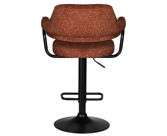 Стул барный DOBRIN CHARLY BLACK, терракотовый твид (LEO56), Вариант: терракотовый твид (LEO56), изображение 5 | Интернет магазин мебели и декора LifeDekor