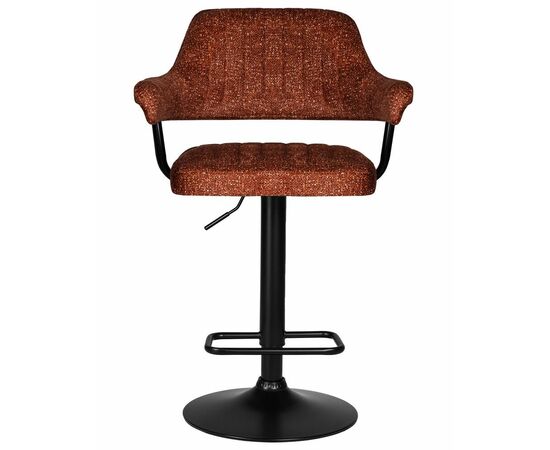 Стул барный DOBRIN CHARLY BLACK, терракотовый твид (LEO56), Вариант: терракотовый твид (LEO56), изображение 6 | Интернет магазин мебели и декора LifeDekor