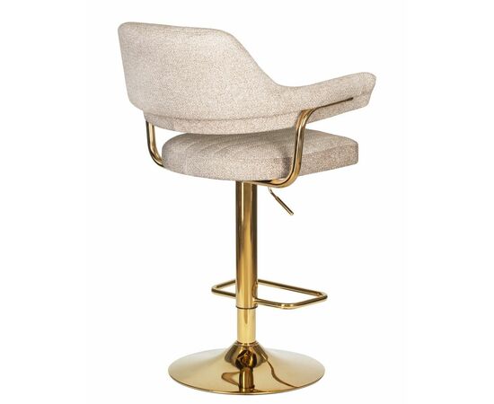 Стул барный DOBRIN CHARLY GOLD, бежевый твид (LEO26), Вариант: бежевый твид (LEO26), изображение 4 | Интернет магазин мебели и декора LifeDekor