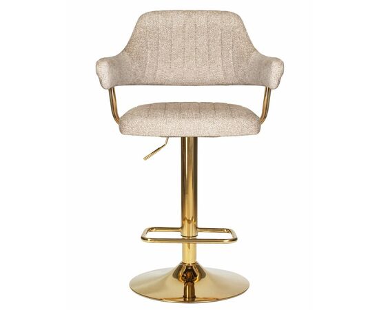 Стул барный DOBRIN CHARLY GOLD, бежевый твид (LEO26), Вариант: бежевый твид (LEO26), изображение 6 | Интернет магазин мебели и декора LifeDekor