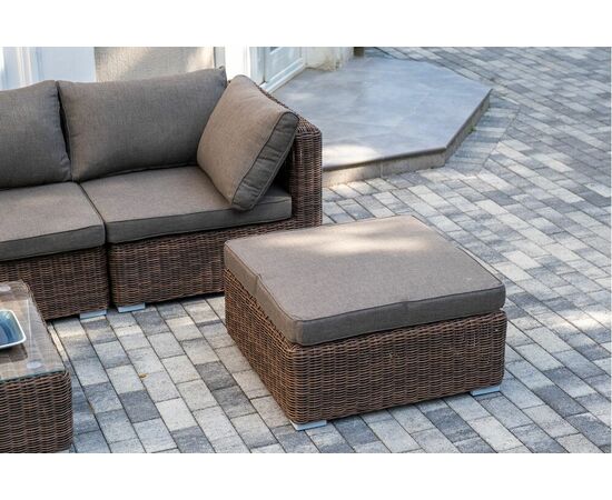 "Капри" трансформирующаяся лаунж-зона из искусственного ротанга, цвет соломенный, изображение 19 | Интернет магазин мебели и декора LifeDekor