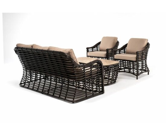 "Ницца" лаунж-зона из искусственного ротанга, цвет бронзовый, изображение 26 | Интернет магазин мебели и декора LifeDekor