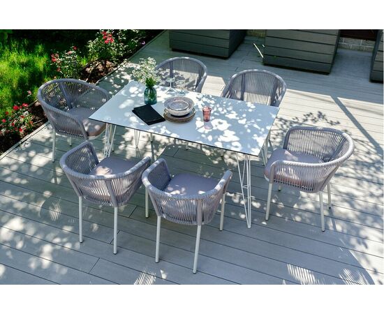 "Руссо" обеденный стол из HPL 150х80см, цвет молочный | Интернет магазин мебели и декора LifeDekor